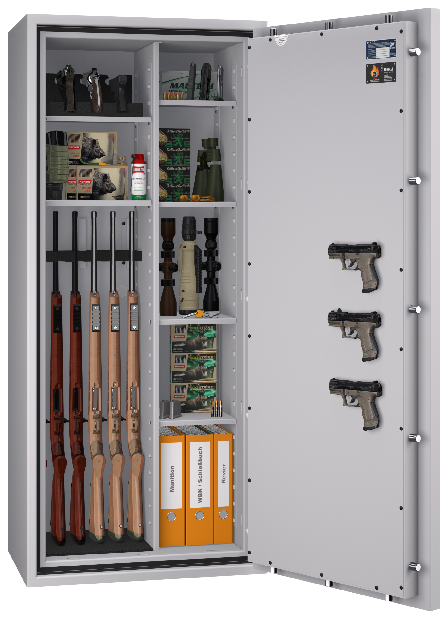 Feuerschutz Waffenschrank Gun Safe Pro 1-6 Kombi