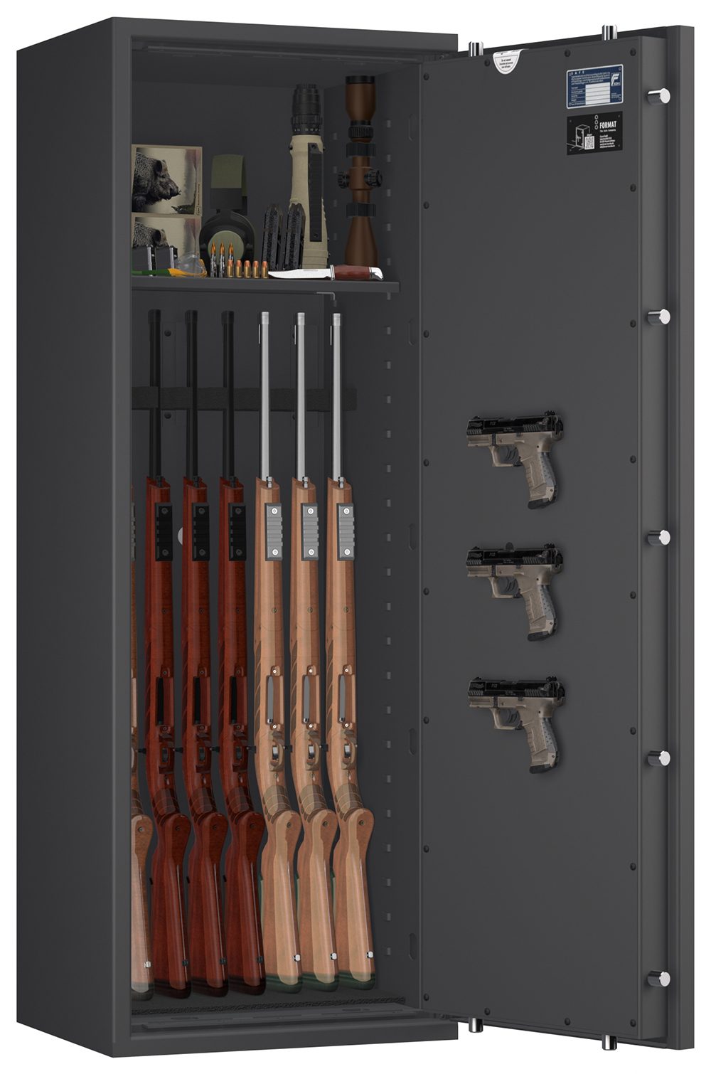 Waffenschrank EN 1143-1 Capriolo 1-8 WH Biometrie SECU SELO B V.2 FP - Bild 1