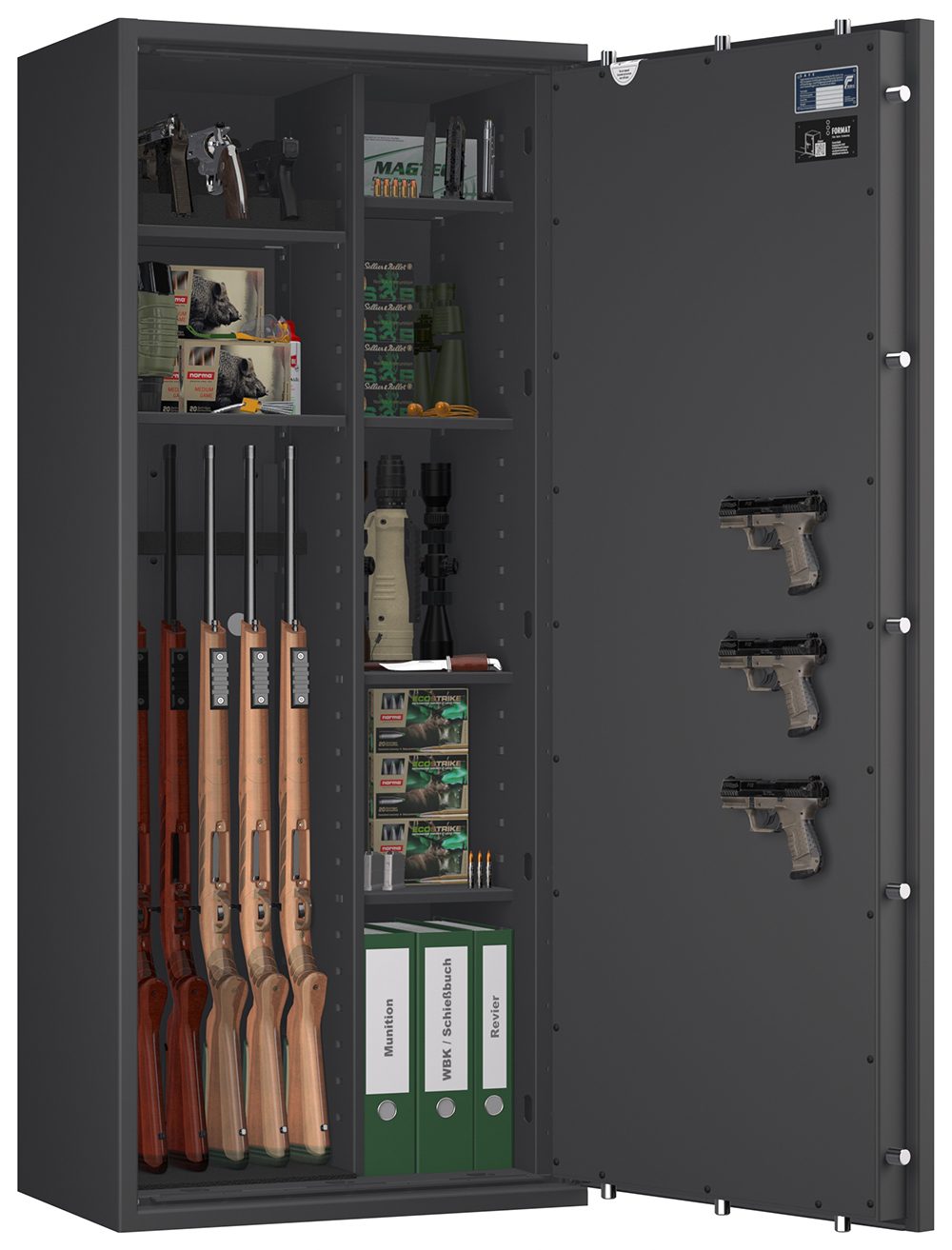 Waffenschrank EN 1143-1 Capriolo 3 Kombi Biometrie SECU SELO B V.2 FP - Bild 1