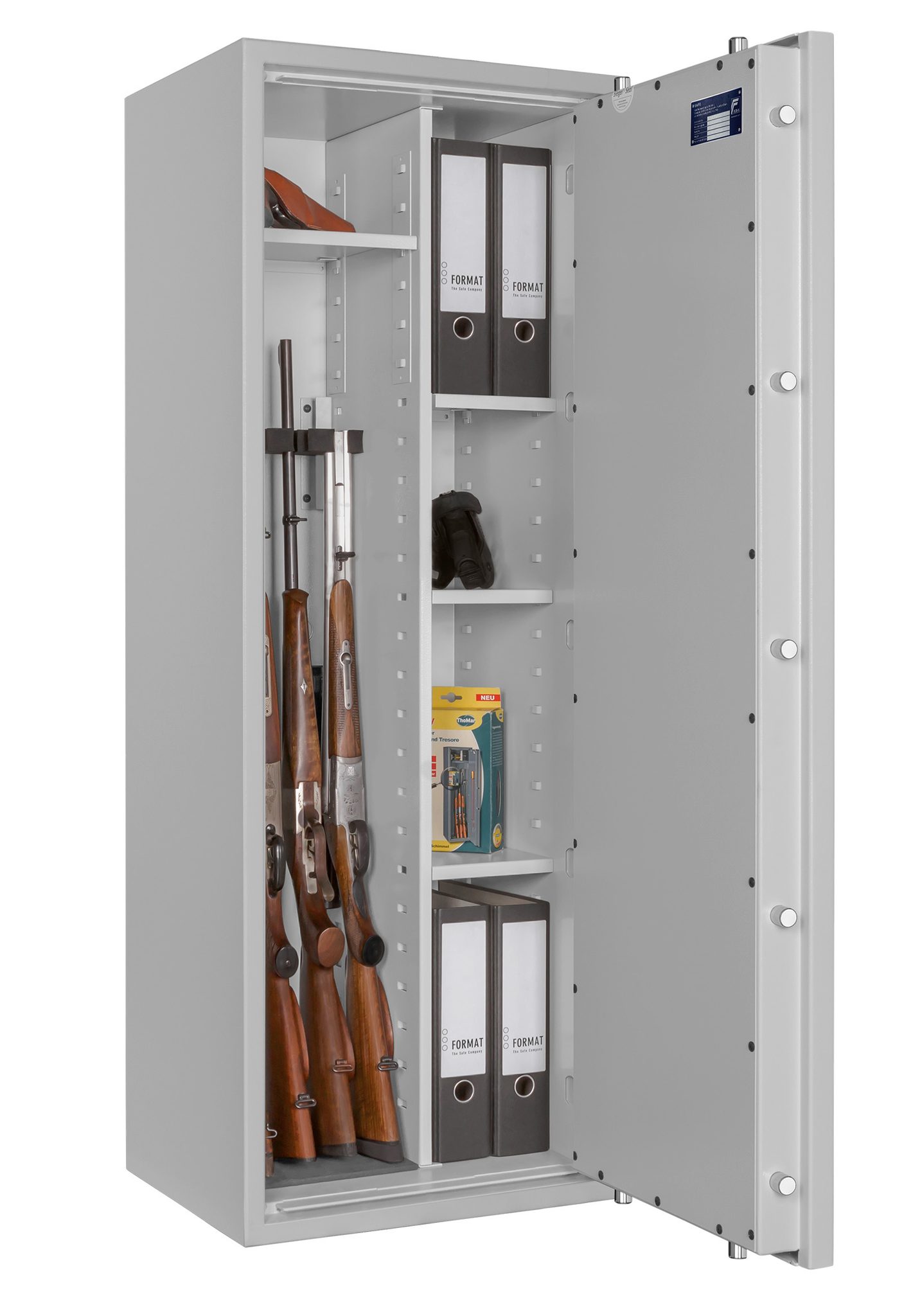Waffenschrank EN 1143-1 Capriolo 6 Kombi mit Regalteil