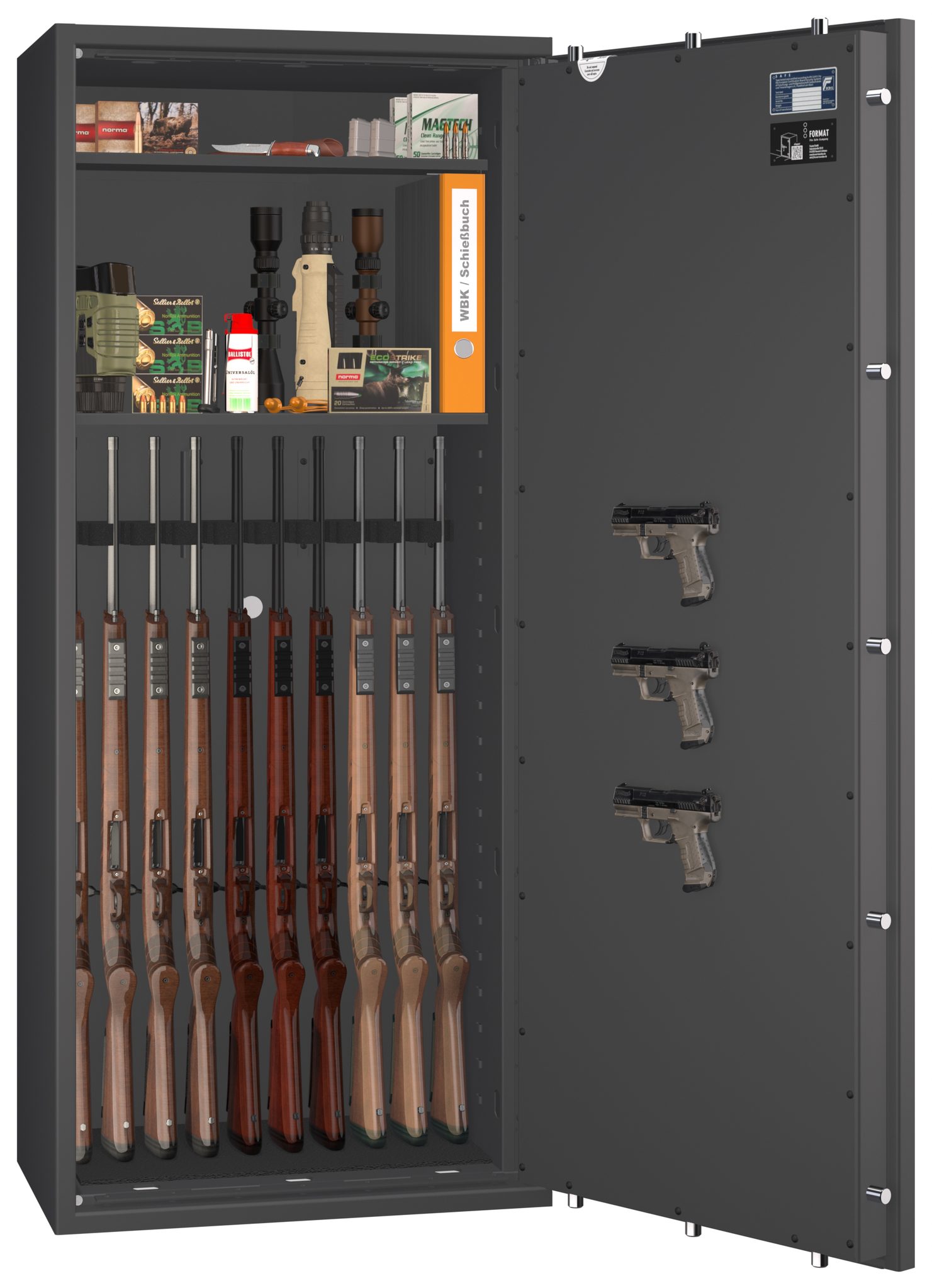 Waffenschrank EN 1143-1 Gun Safe 0/1-10 mit Zahlenschloss - Vorschau 6