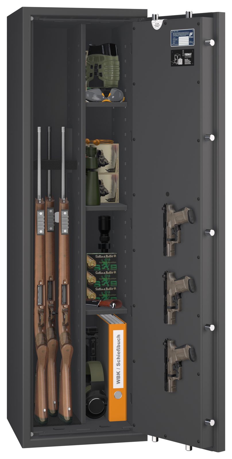 Waffenschrank EN 1143-1 Gun Safe 0 /1-3 Kombi mit Zahlenschloss - Vorschau 3