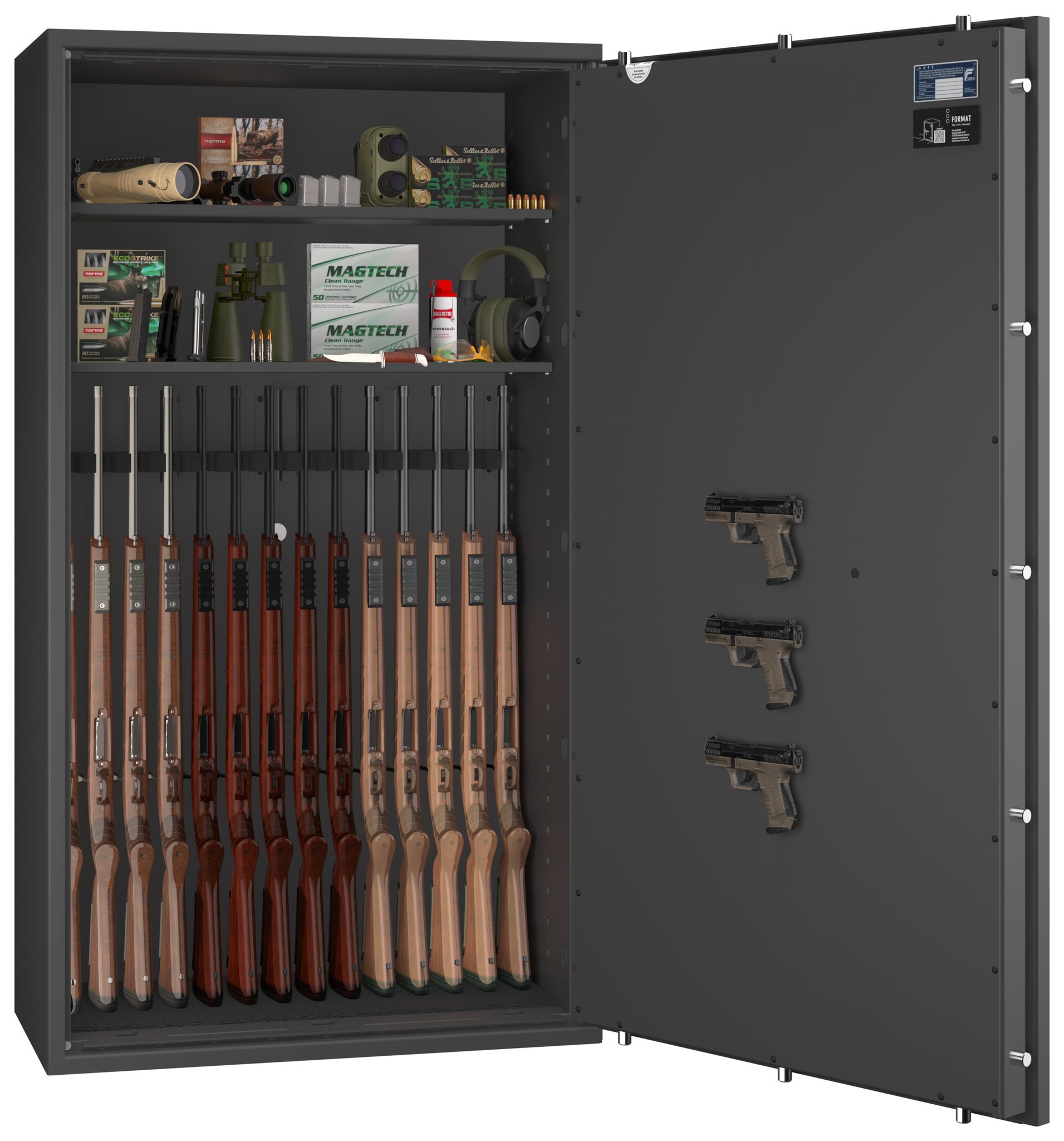 Waffenschrank Gun Safe 0/1-14 EN 1143-1 für 14 Langwaffen - Bild 1
