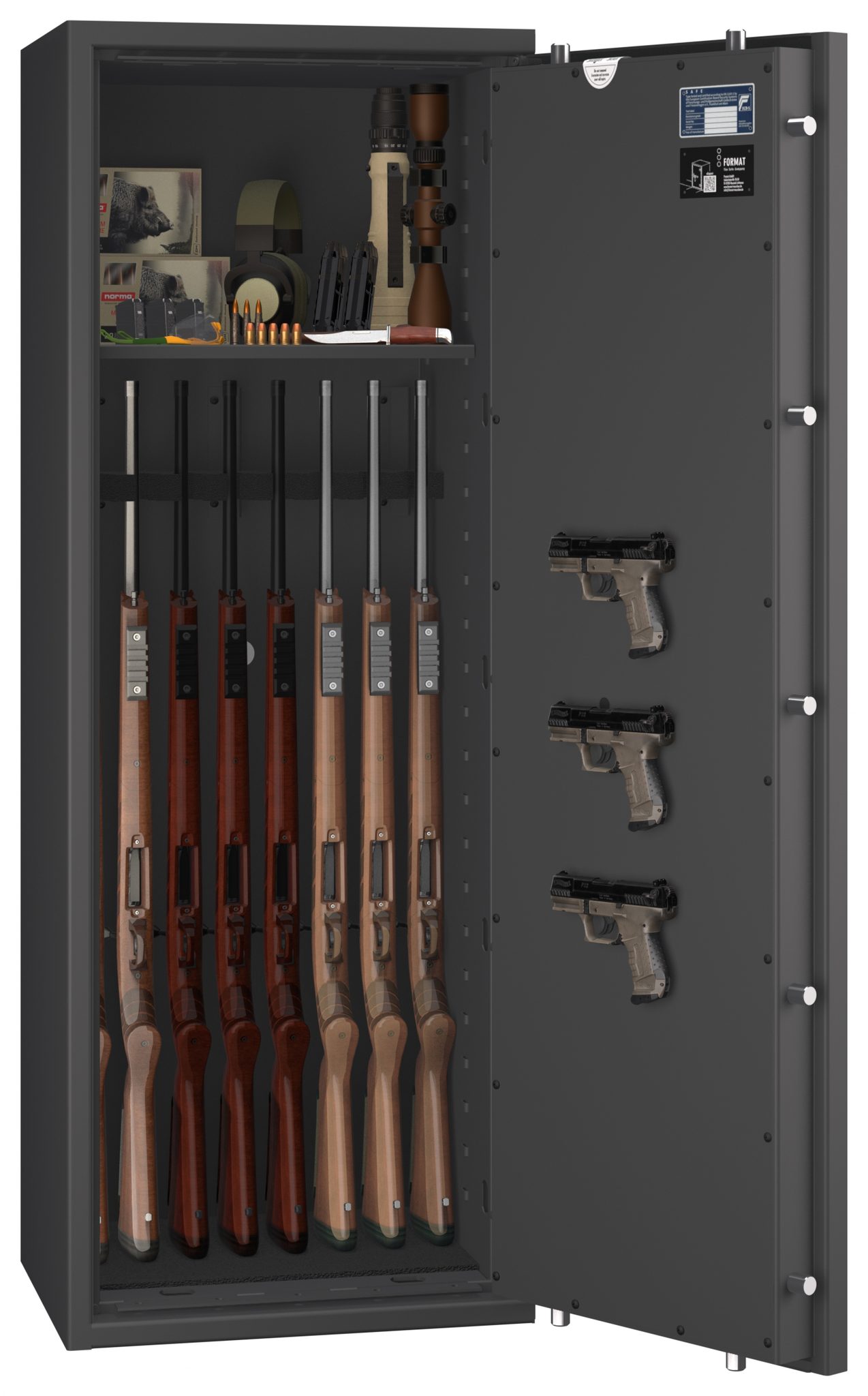 Waffenschrank EN 1143-1 Gun Safe  0 / 1-8 für 8 Langwaffen