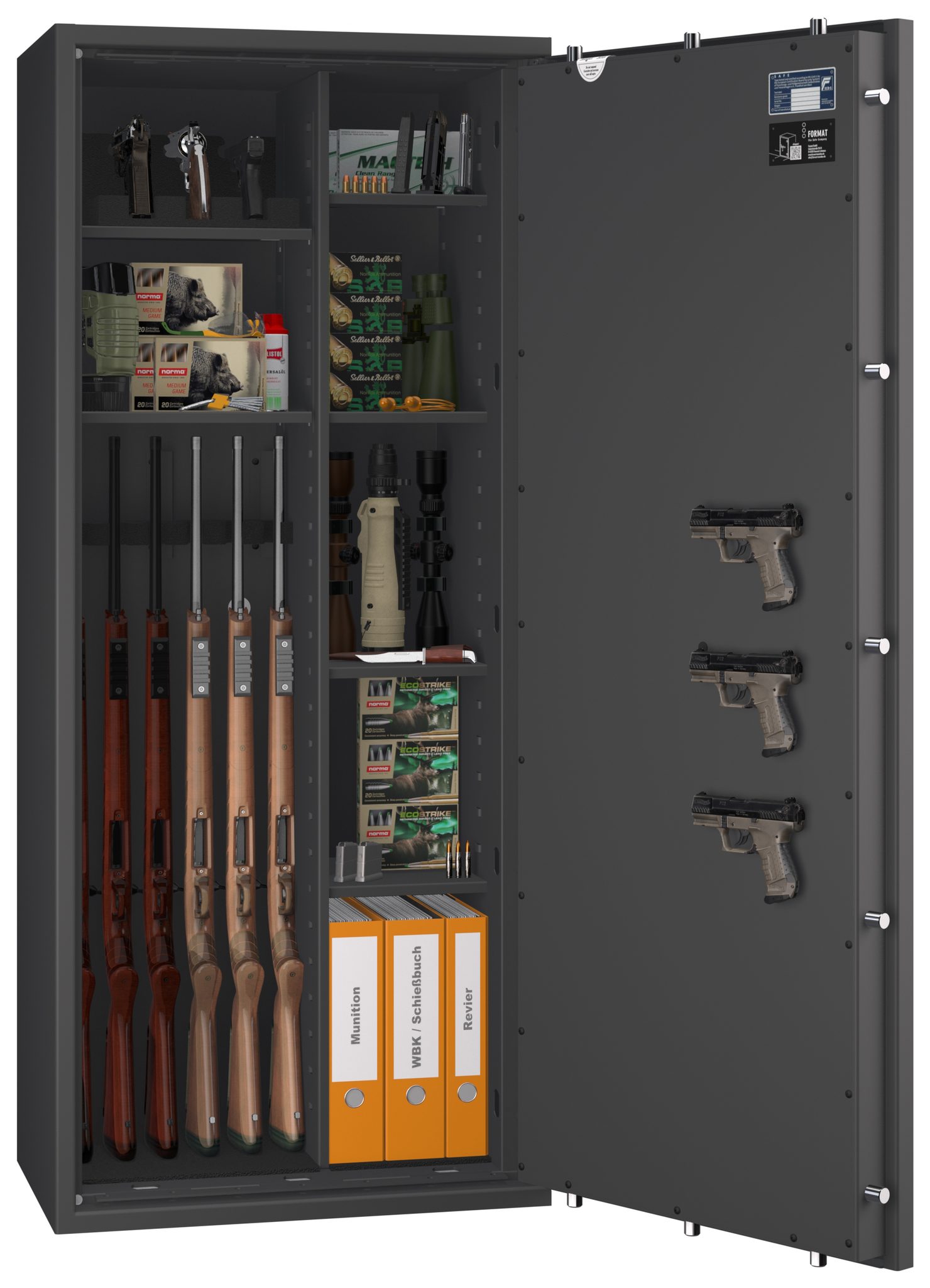 Waffenschrank Gun Safe 0/1-6 Kombi EN 1143-1 mit Zahlenschloss - Vorschau 7