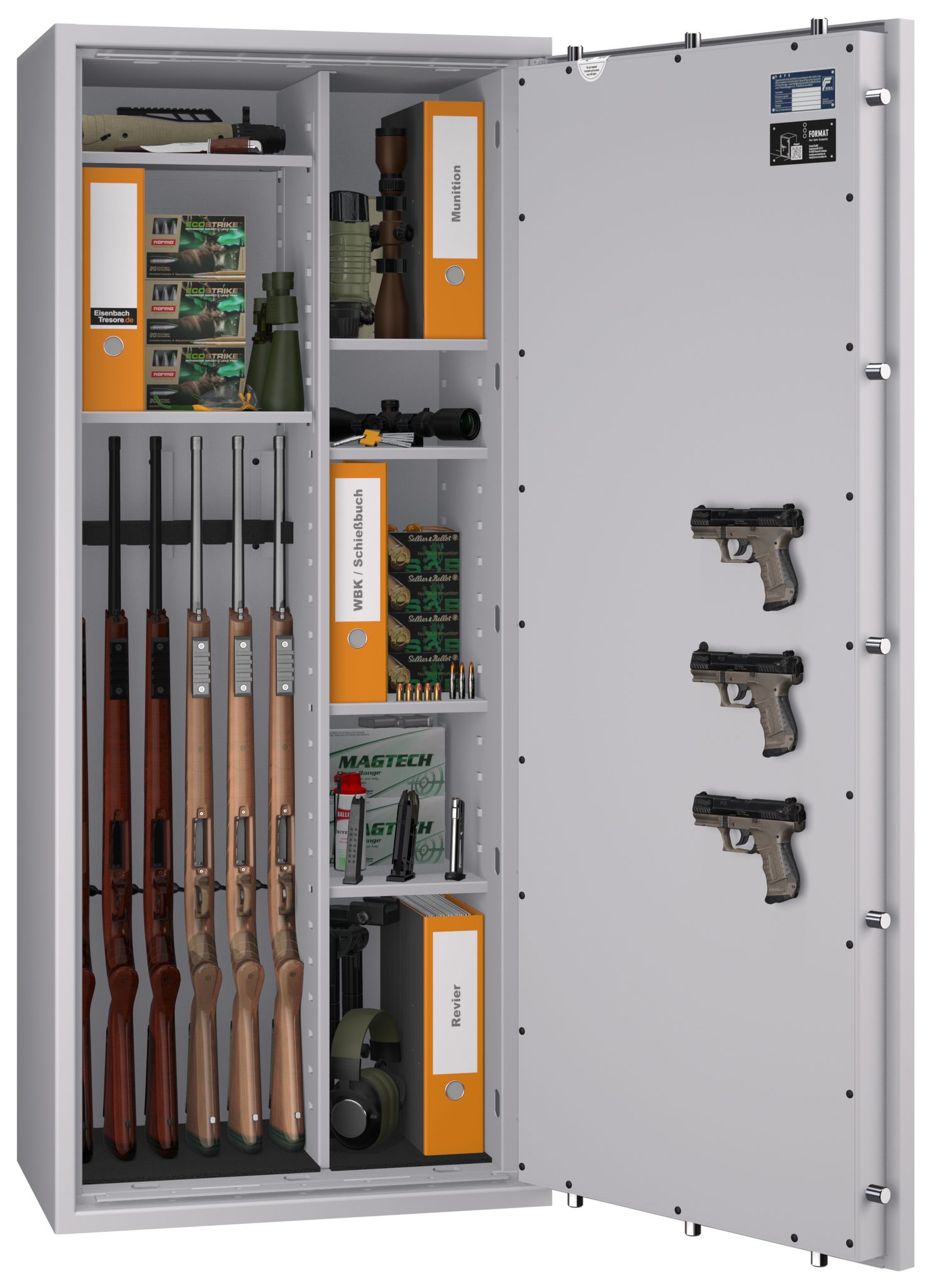 Waffenschrank Gun Safe 0/1-6 Kombi EN 1143-1 mit Zahlenschloss - Vorschau 8